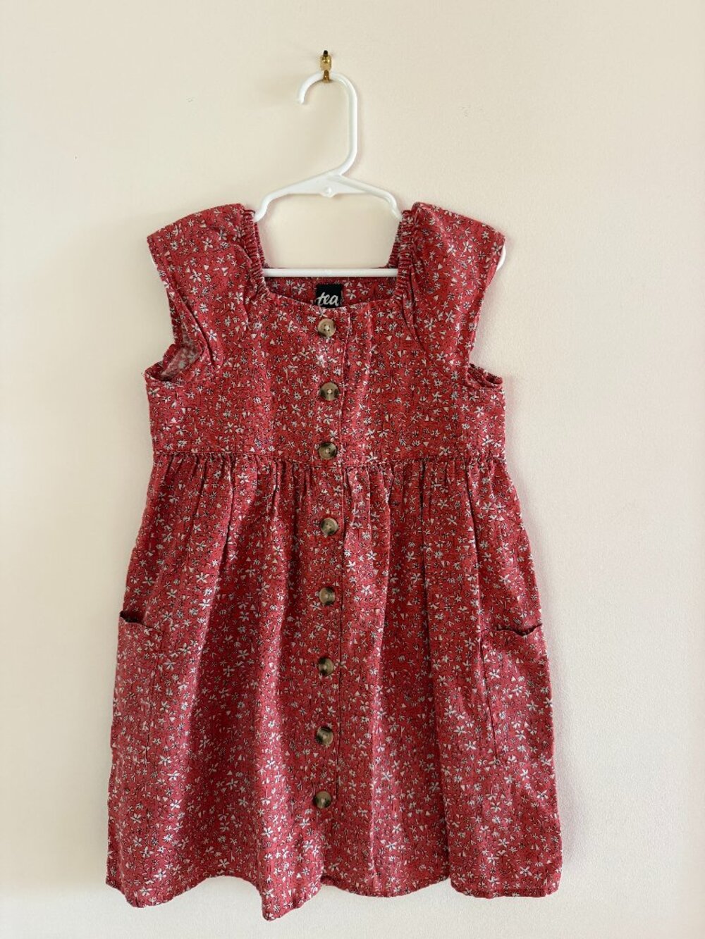 Tea Collection Linen/Cotton Dress 5Y